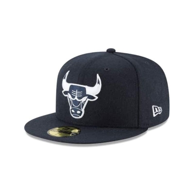 Blue Chicago Bulls Hat - New Era NBA 59FIFTY Fitted Caps USA0571948